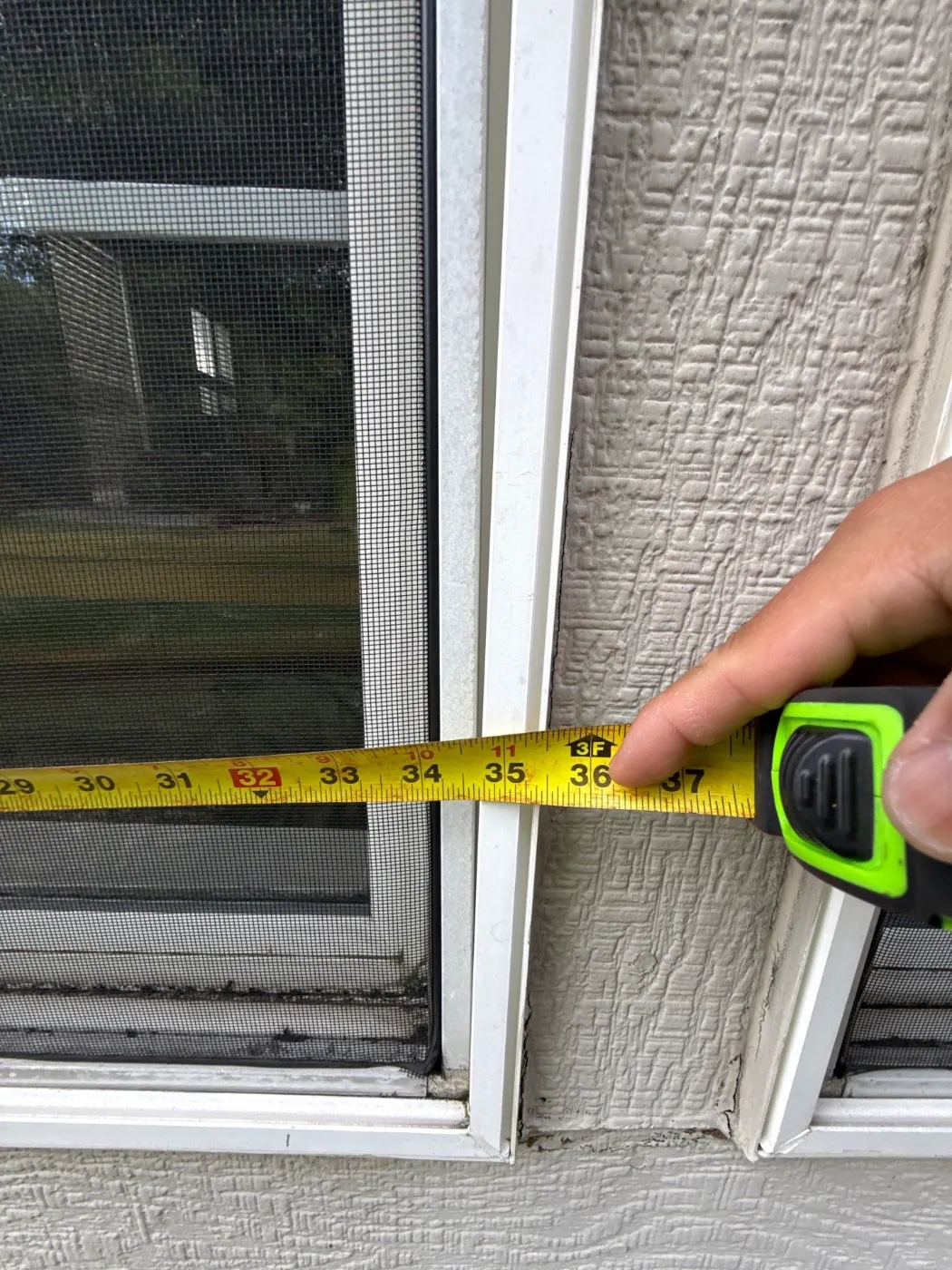 Frame and seal detail on a Thorntown window job